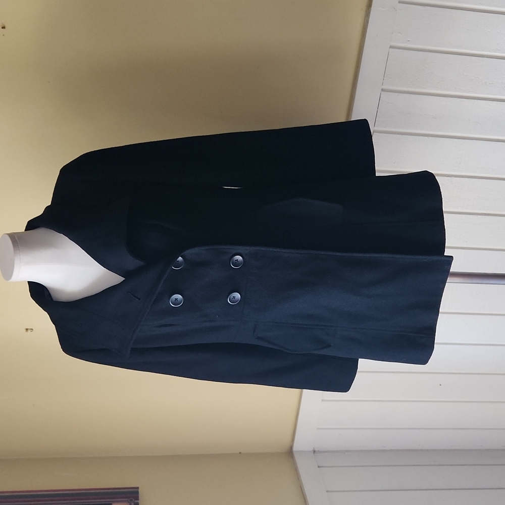 Black Old Navy Pea Coat, Size Medium